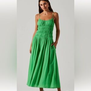 ASTR the Label Andrina Smocked Midi Dress